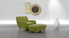 33 cm Sarı Tabak Taşlı Nazar Duası Yazılı Tablo Çerçeve