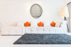 37 cm x 44 cm Beyaz Sarı Renk Nazar Dua Tablo Çerçeve