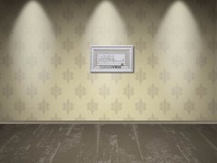 48 cm x 76 cm Beyaz Gümüş Renk Taşlı Besmele Yazılı Tablo Çerçeve