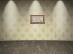 48 cm x 76 cm Beyaz Sarı Renk Ayetel Kursi & Nazar & Esmaul Husna Yazılı Tablo Çerçeve