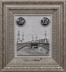 50 cm x 52 cm Gümüş Renk Kabe Pano