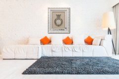 50 cm x 60 cm Beyaz Sarı Renk Ayetel Kursi Lalegül Tablo Çerçeve