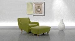 50 cm x 60 cm Beyaz Sarı Renk Ayetel Kursi Lalegül Tablo Çerçeve