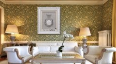 50 cm x 60 cm Beyaz Gümüş Renk Bereket Duası Lalegül Tablo Çerçeve