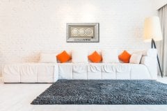 55 cm x 95 cm Beyaz Sarı Ayetel Kursi & Nazar Duası & Bereket Duası Yazılı Tablo Çerçeve