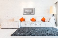 55 cm x 95 cm Beyaz Gümüş Ayetel Kursi & İsmi Nebi & İsmi Celil Yazılı Tablo Çerçeve