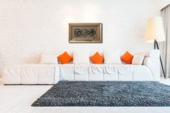 55 cm x 95 cm Sarı Renk Ayetel Kursi & İsmi Nebi & İsmi Celil Yazılı Tablo Çerçeve