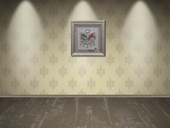 60 cm x 65 cm Gümüş Renk Osmanlı Tuğrası Arması Tablo Çerçeve