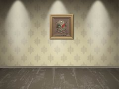 60 cm x 65 cm Sarı Renk Osmanlı Tuğrası Arması Tablo Çerçeve