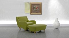 60 cm x 65 cm Sarı Renk Osmanlı Tuğrası Arması Tablo Çerçeve