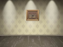 60 cm x 70 cm Altın Renk Kabartmalı Kabe Tablo Çerçeve
