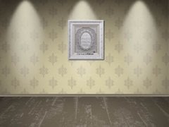 61 cm x 71 cm Beyaz Gümüş Renk Nazar Duası Tablo Çerçeve