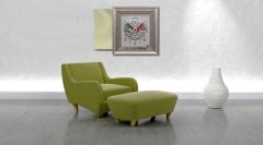 70 cm x 75 cm Gümüş Renk Osmanlı Tuğrası Arması Tablo Çerçeve