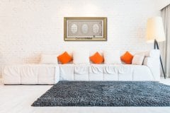 70 cm x 120 cm Beyaz Sarı Renk Az Taşlı Ayet Kursi & Esmaul Husna & Nazar Duası Yazılı Tablo Çerçeve