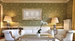 70 cm x 120 cm Beyaz Sarı Renk Az Taşlı Ayet Kursi & Esmaul Husna & Nazar Duası Yazılı Tablo Çerçeve