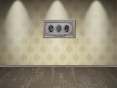 71 cm x 128 cm Gümüş Renk Ayetel Kürsi & İsmi Nebi & İsmi Celil Tablo Çerçeve