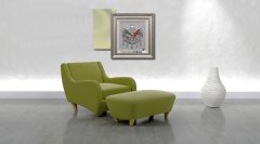 75 cm x 80 cm Beyaz Gümüş Renk Taşlı Osmanlı Tuğrası Arma Tablo Çerçeve