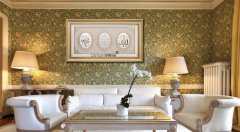 82 cm x 147 cm Sarı Renk Az Taşlı İsmi Celil & İsmi Nebi & Ayetel Kursi Yazılı Tablo Çerçeve