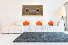 86 cm x 155 cm Sarı Renk Taşlı Kabe Tablo Çerçeve