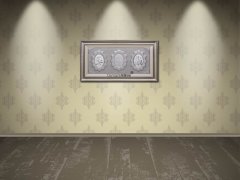 86 cm x 155 cm Beyaz Gümüş Renk Taşlı İsmi Nebi & İsmi Celil & Ayetel Kursi  Tablo Çerçeve