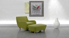 100 cm x 115 cm Gümüş Dev Arma Tablo Çerçeve