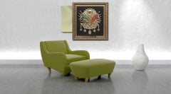 100 cm x 115 cm Sarı Dev Arma Tablo Çerçeve