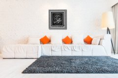 28 cm x 33 cm Gümüş Renk İsmi Nebi Yazılı Tablo Çerçeve