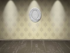 32 cm x 37 cm Beyaz Gümüş Renk Oval Bereket Duası Tablo Çerçeve