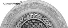 32 cm x 37 cm Gümüş Renk Oval Esmaul Husna Tablo Çerçeve