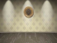 32 cm x 37 cm Sarı Renk Oval Esmaul Husna Tablo Çerçeve
