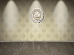 32 cm x 37 cm Beyaz Sarı Renk Oval İsmi Celil Tablo Çerçeve