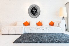 32 cm x 37 cm Gümüş Renk Taşlı İsmi Nebi Tablo Çerçeve