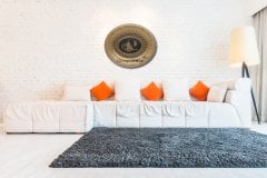 44 cm x 51 cm Sarı Renk Az Taşlı Osmanlı Tuğrası Tablo Çerçeve