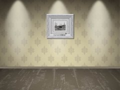 52 cm x 58 cm Beyaz Gümüş Renk Kabe Tablo Çerçeve
