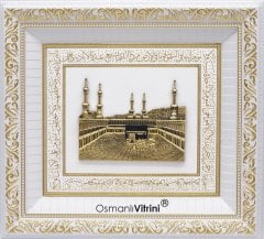 52 cm x 58 cm Beyaz Sarı Renk Kabe Tablo Çerçeve