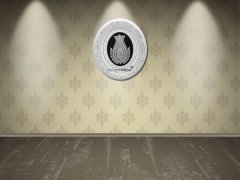 52 cm x 60 cm Beyaz Gümüş Renk Ayetel Kürsili Lalegül Tablo Çerçeve