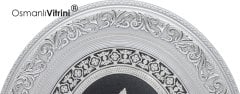 52 cm x 58 cm Gümüş Renk Taşlı İsmi Nebi Tablo Çerçeve