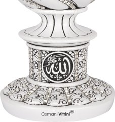 8 cm x 19 cm Beyaz Renk Ayetel Kürsili İsmi Celil Biblo