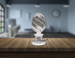 8 cm x 19 cm Beyaz Renk Ayetel Kürsili İsmi Celil Biblo