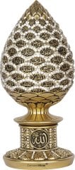8 cm x 19 cm Sarı Renk Taşlı Esmaül Hüsna İsmi Celil Biblo