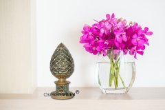 8 cm x 19 cm Sarı Renk Taşlı Esmaül Hüsna İsmi Celil Biblo