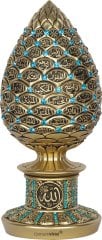 8 cm x 19 cm Sarı Renk Taşlı Esmaül Hüsna İsmi Celil Biblo