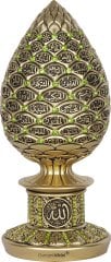 8 cm x 19 cm Sarı Renk Taşlı Esmaül Hüsna İsmi Celil Biblo