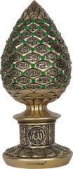 8 cm x 19 cm Sarı Renk Taşlı Esmaül Hüsna İsmi Celil Biblo